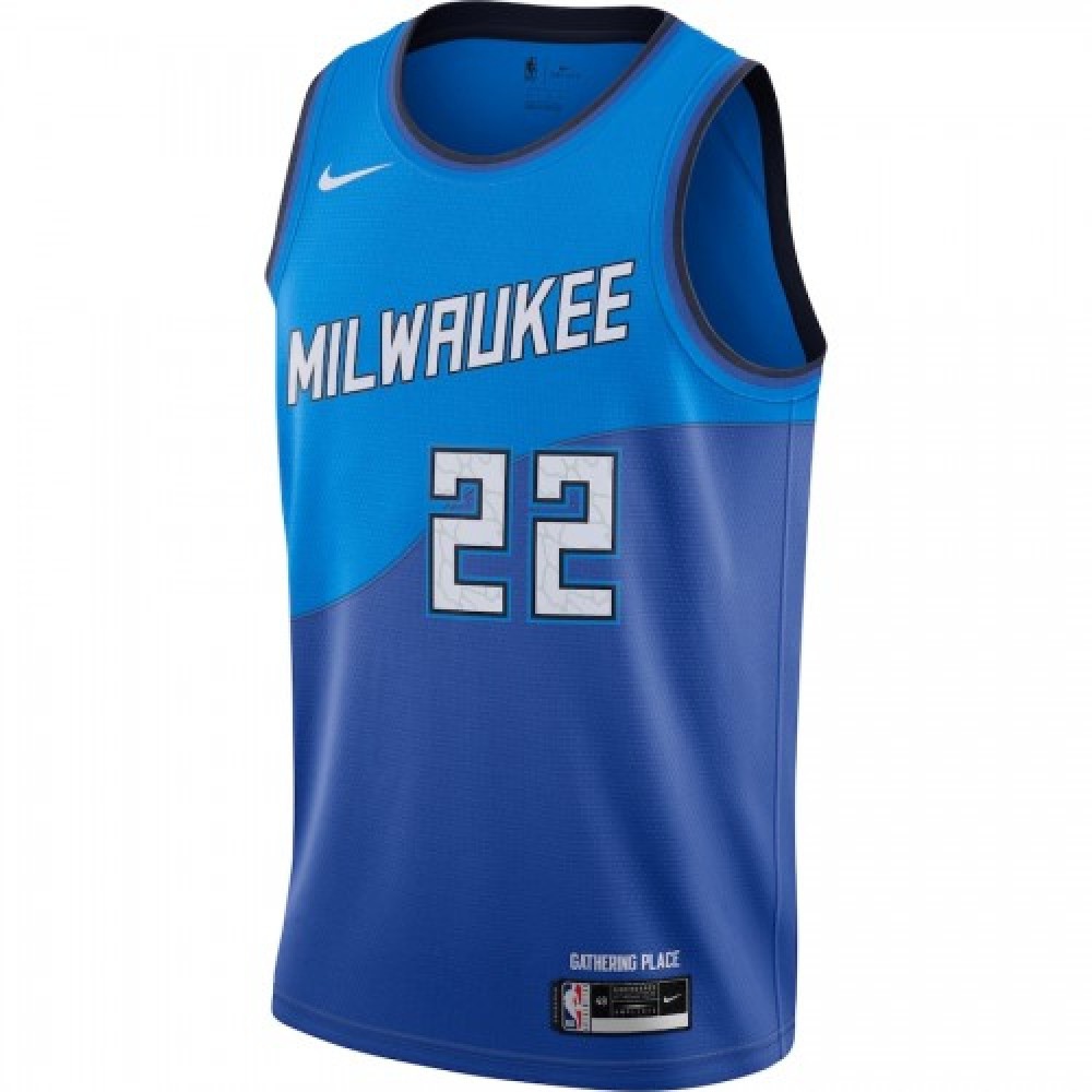 Men's Milwaukee Bucks Khris Middleton #22 Blue 2020/21 Swingman Player Jersey – City Edition-Pro Kit Vault | Brand New 26/27 Sports Jerseys